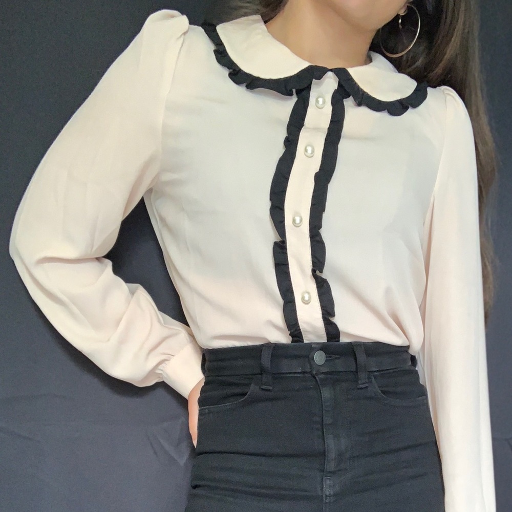 Vintage Blush Pink Blouse